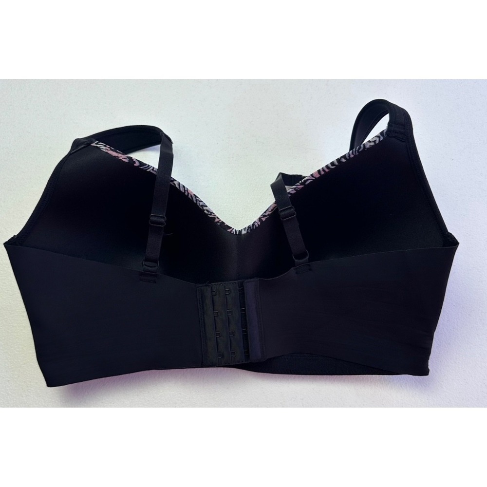Rhonda Shear 2Pk Molded Cup Bra L Black Zebra Orchid Purple Wireless Comfort - Picture 4 of 16